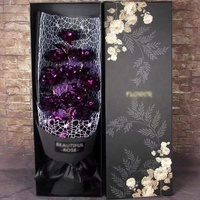 Vente chaude 2025 Roses artificielles plaquées or 24 carats Belles roses éternelles pour la Saint-Valentin pour petite amie