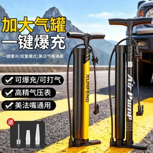 Niu Xiang Manual Air Pump 160Psi High Pressure Gauge Bicycle Motorcycle Use - Product Image 1