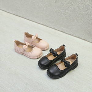 Zapatos Escolares de Piel Sintética para Niñas Pequeñas, Estilo Británico con Lazo, para Otoño y Verano, con Hebilla y Correa Plana - Product Image 3
