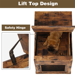 Kandang anjing kayu mewah dalam ruangan akhir meja gaya peti anjing Modern kayu dekoratif rumah anjing peliharaan kecil - Product Image 6