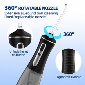 Nettoyeur <span class=keywords><strong>dentaire</strong></span> sans fil noir à <span class=keywords><strong>jet</strong></span> d'eau 300 ml, rechargeable, IPX7, 4 modes, pour usage domestique et voyage, <span class=keywords><strong>meilleur</strong></span> irrigateur buccal, brossette <span class=keywords><strong>dentaire</strong></span> - Product Image 4