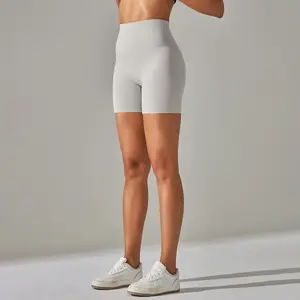 2024 Oemโลโก้ผู้หญิงวิ่งกางเกงขาสั้นBreathableหรูหราเอวสูงSlimming Firmยืดหยุ่นPeachก้นBikerกางเกงขาสั้น
