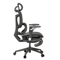 Fauteuil de bureau ergonomique exécutif moderne pivotant avec accoudoirs 5D, entièrement en mesh, inclinable et appuie-tête réglable