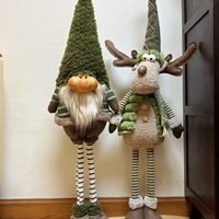 Figurine en peluche de renne et gnome de style américain pour le salon, petite décoration de sol, design nordique tissé à la main