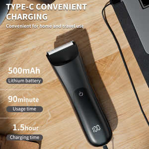 Tondeuse corporelle étanche pour hommes RB-518 avec lame en céramique, sans rasoir, pour l'épilation des testicules, du pubis, de l'aine, des jambes et de la poitrine, recharge USB-C - Product Image 6