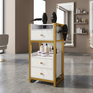Z 2026 Salon Stainless Steel 4-Wheel Storage Cart Disassembly Transport Hair Stylist Essential Furniture Set for Hotel Use - Product Image 1