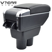 Vtear Pour Suzuki JIMNY accoudoir USB De Charge de Double couche boîte de rangement centrale Magasin contenu accoudoir accessoires 15- 18