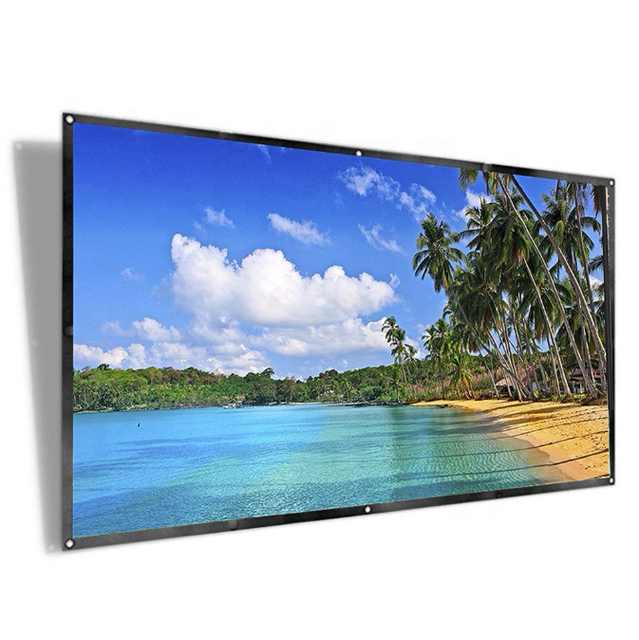 Ceiling Hanging 4:3/16:9 Format 100inch Electric Anti-light Matte White Screen Home Education Projector Screens