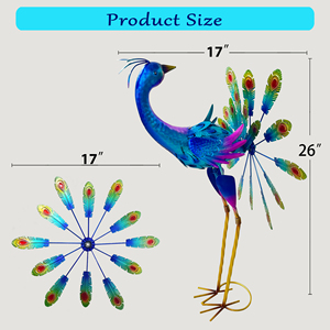 Đồ trang trí con công ngoài trời thủ công - Product Image 3