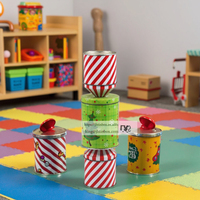 JH Boîte décorative en fer blanc en forme de fusée mignonne et sucrée Emballage durable en fer blanc pour l'artisanat de gâteaux au chocolat pour enfants