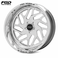 Jantes de camion tout-terrain forgées noires brillantes à déport négatif et concave profond 5x114.3 20 22 24 26 pouces pour Ford Ranger Chevrolet