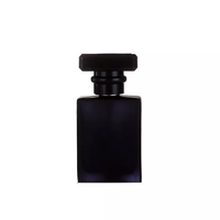 Flacon de parfum en verre vaporisateur de luxe, vide, couleur noire, rectangle, diffuseur d'huiles, récipient cosmétique, rechargeable, emballage de parfum