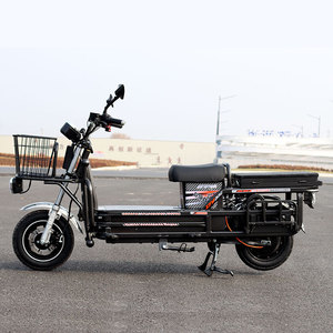 จักรยานบรรทุกไฟฟ้าคุณภาพสูง ชั้นวางสินค้า จักรยานส่งอาหารไฟฟ้า จักรยานบรรทุกไฟฟ้าสองล้อ - Product Image 4