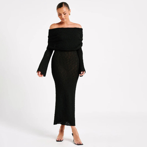 <span class=keywords><strong>Abito</strong></span> in maglia primaverile slim a <span class=keywords><strong>manica</strong></span> <span class=keywords><strong>lunga</strong></span> <span class=keywords><strong>monospalla</strong></span> da donna - Product Image 5