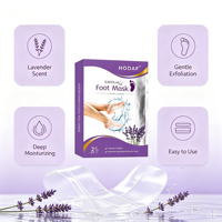 Masque exfoliant pour les pieds à la lavande, marque privée, élimination des peaux mortes, chaussettes peel-off pour salons de beauté
