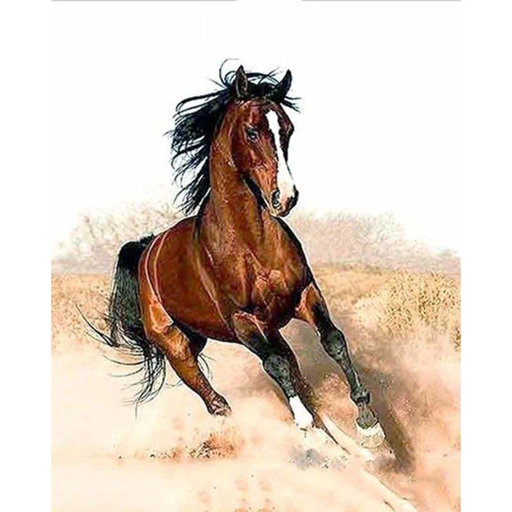 Caballo Galopando Marrón