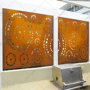 Panel layar logam corten steel layar taman laser potong corten baja panel layar