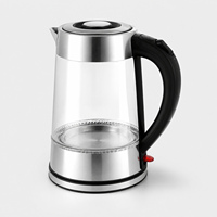 Bouilloire Électrique 1,8 L en Verre, Chauffage Rapide Solaire avec Arrêt Automatique, Colorée pour la Maison, l'Extérieur et l'Hôtel