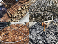 Four de carbonisation vertical sans fumée à haute efficacité pour la fabrication de charbon de biomasse, en acier au carbone, 4,5-6 tonnes/jour