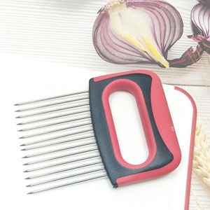 Utensili da Cucina: Supporto per Cipolle, Affettatrice per Limoni, Tagliaverdure e Frutta, Forchetta con Ago Fissatore per Tagliare Cipolle a Fette - Product Image 2