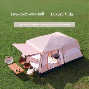 เต็นท์ครอบครัวขนาดใหญ่กันน้ำ ผ้าอ๊อกซ์ฟอร์ด สำหรับตั้งแคมป์กลางแจ้ง 5 8 12 คน สองห้องนอนหนึ่งห้องนั่งเล่น รับสั่งทำขั้นต่ำน้อย - Product Image 3