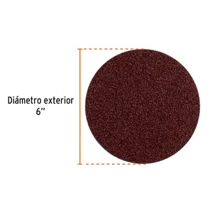 BOX 4 Pack avec 3 disques de ponçage 6' grain 40, pour PUL-4X6T - Product Image 1