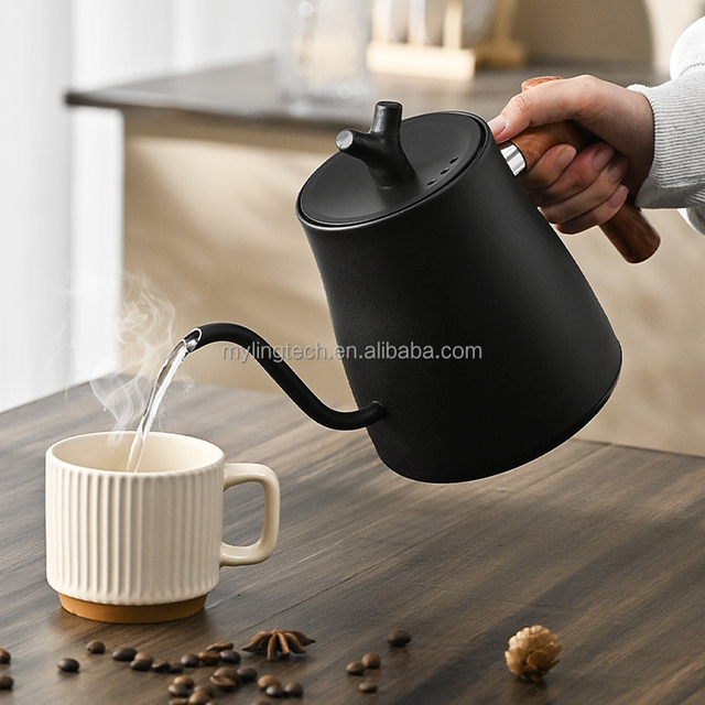Stainless Steel Water Kettle Tea Pot Coffee Pot Gooseneck Coffee Drip Kettle Pour Over Electric Tea Kettle