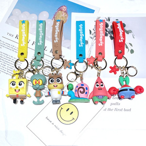 Llavero 3D de <span class=keywords><strong>Bob</strong></span> <span class=keywords><strong>Esponja</strong></span> y Patricio Estrella, Colgante de Plástico <span class=keywords><strong>Kawaii</strong></span> para Mochila, Llaves de Coche, Regalos para Parejas - Product Image 3