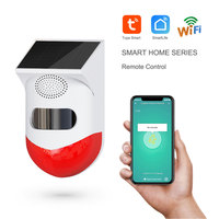 Alarme murale WiFi PIR solaire intelligente Tuya haute sensibilité, étanche, avec alerte sonore et lumineuse, compatible 433Mhz PST-CT80WR