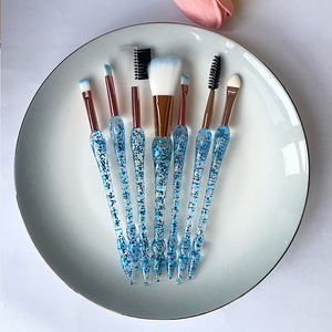 Ensemble de 7 pinceaux de <span class=keywords><strong>maquillage</strong></span> avec manche en cristal et <span class=keywords><strong>strass</strong></span>, kit de pinceaux cosmétiques scintillants pour le fond de teint, le blush, les ombres à paupières et le <span class=keywords><strong>maquillage</strong></span> du visage - Product Image 2