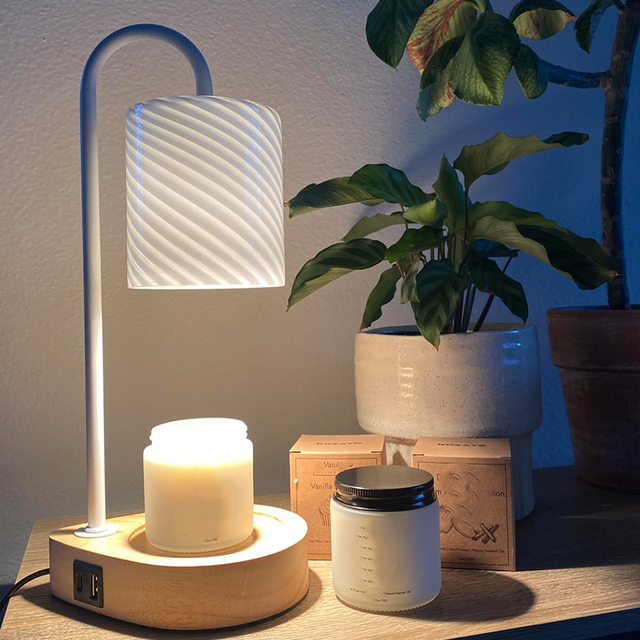 Elegant Warmer Candle Warmer Lamp with USB Charge Dimmer and Timer for Fragrance and Ambiance