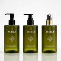 YUERUI Fabricant – Flacon pulvérisateur unique pour huile corporelle, après-shampoing vert pour soins capillaires, 250 ml, bouteilles de luxe en plastique pour shampoing