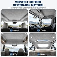 Tissu de revêtement de plafond automobile en suède, matériau d'habillage intérieur pour plafond de voiture/camion/SUV/camping-car, réparation domestique/bricolage
