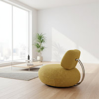 Fauteuil pivotant moderne de luxe pour chambre à coucher, sans accoudoirs, dossier rotatif à 360 degrés, en cuir synthétique, pour salon et loisirs