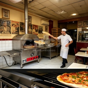 Horno Eléctrico Comercial para Pizza <span class=keywords><strong>de</strong></span> 500 Grados <span class=keywords><strong>de</strong></span> Alta Temperatura con Banda Transportadora y Piedra Giratoria para una Base Estilo Napolitano - Product Image 4