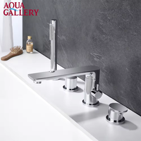 Robinet de baignoire en laiton finition noire à poignée unique, produit par Aqua Gallery à Foshan, Chine, bon prix
