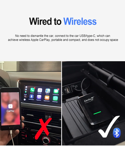 3,0 U2W inalámbrico Carplay Ai Box con cable a inalámbrico portátil Multimedia adaptador USB inalámbrico Auto Dongle - Product Image 4