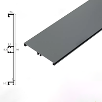 Plinthe de meuble en alliage d'aluminium étanche, design moderne et simple, finition grain de bois pour cuisine et hôtel