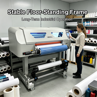 Printer UV DTF ZYJJ 60cm A1 dengan Sistem Pencampuran Tinta Putih, Printer Stiker 3D UV untuk Pakaian dan Hadiah