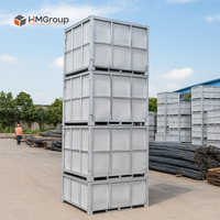 Conteneur de stockage pliable et empilable sur mesure pour entrepôt, en métal, longue durée de vie, fiable