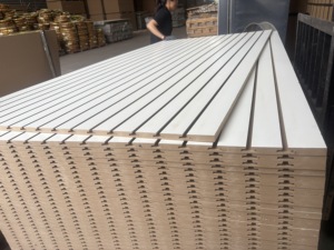 15 18mm Epaisseur 4 8 ft Face en mélamine 7 5 fentes Mdf Board Store Décoration murale Slatwall Display Mdf - Product Image 2