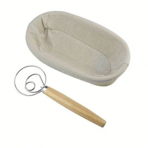 Oval Shaped Dough Proofing Bowls <b>Bread</b> Banneton Proofing <b>Basket</b> Cane Sourdough <b>Baskets</b> Natural Rattan Proofing <b>Basket</b> with Liner - Product Image 4