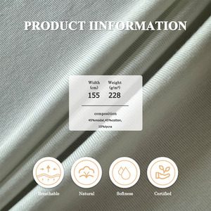 ECOU Modal/Pamuk/ Karışım %45 Her Biri 228gsm 155cm Genişlik 40s+36d İplik Çevre Dostu Esnek Kumaş Spor Giyim İçin Üretilmiştir - Product Image 2