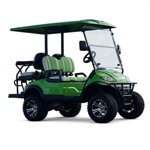 Compre el mejor carrito de golf eléctrico verde Beyond Green de 3-4 asientos con techo y parabrisas. Peso en vacío 300-400 kg. Velocidad máxima 30 km/h. - Product Image 1