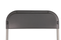 Chaise pliante en plastique à dossier plat, moderne, confortable, portable, légère et durable, grise, pour l'école et les activités extérieures au parc