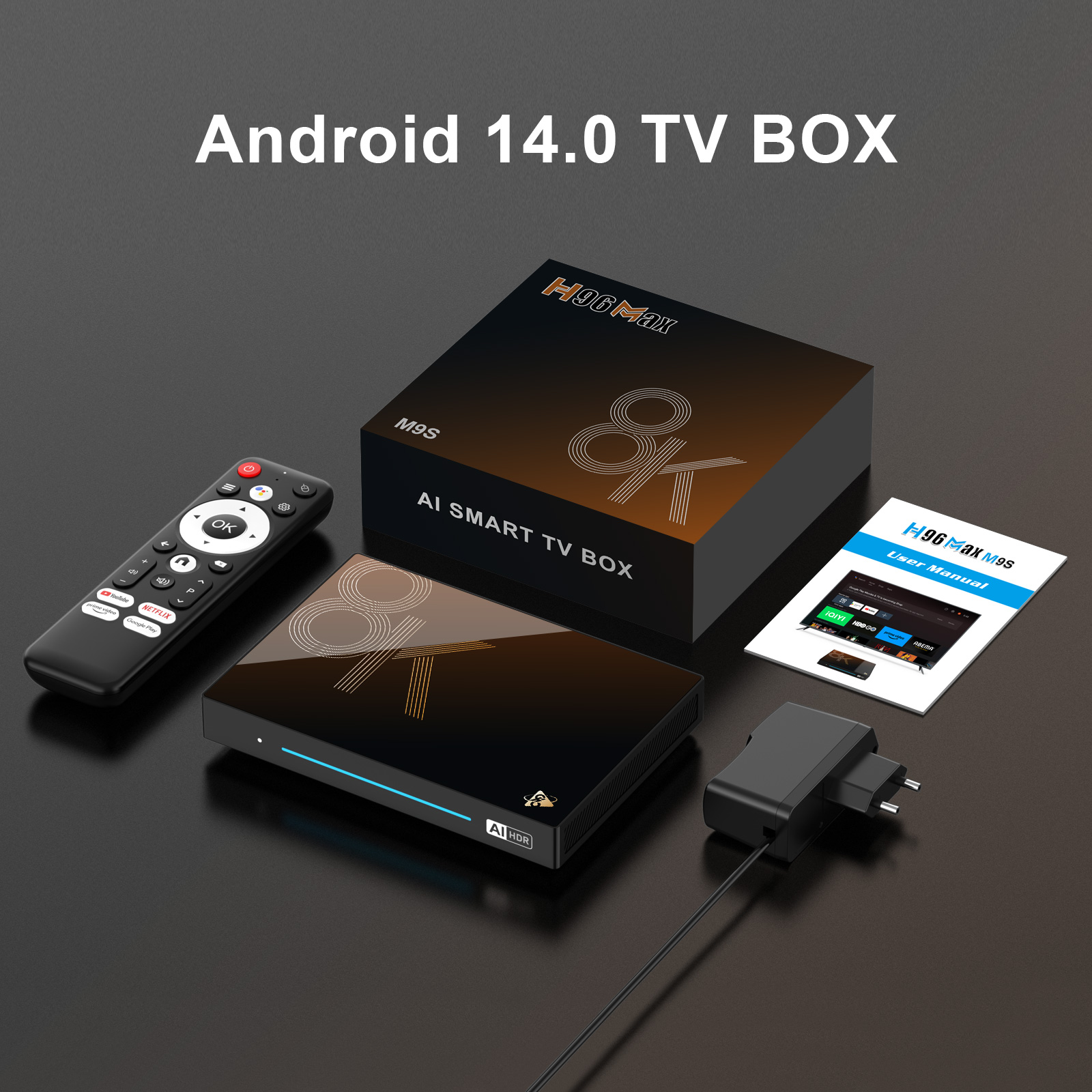 H96 MAX M9S Octa Core 8K Android 14 TV BOX with AI Smart