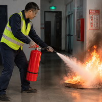 Extincteur portatif de 3 kg et 6 kg avec valve CE, outil de lutte contre l'incendie portable pour la sécurité des ateliers et des bâtiments publics