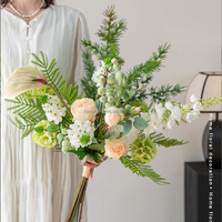 Bouquet de fleurs artificielles en soie, arrangement floral pour centre de table de mariage, décoration de la maison, fleurs artificielles esthétiques