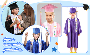 En gros, ensemble de toges et chapeaux de remise de diplôme pour la maternelle et la prématernelle, avec pompon et étole, et toges de remise de diplôme avec certificat - Product Image 6