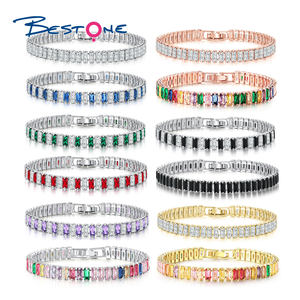 Hip Hop 2.5*5mm Geometric Random Iced Out Aaa <b>Cubic</b> <b>Zirconia</b> Tennis <b>Bracelet</b> Choker Necklace Set Bridal Wedding Jewelry Women - Product Image 2